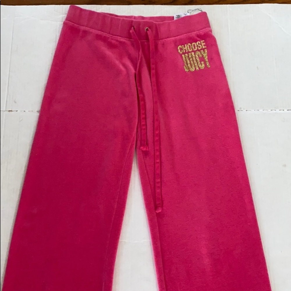 Y2K Juicy Couture BLING Pink Velour Velvet Tracksuit SET CHOOSE JUICY - Picture 13 of 16